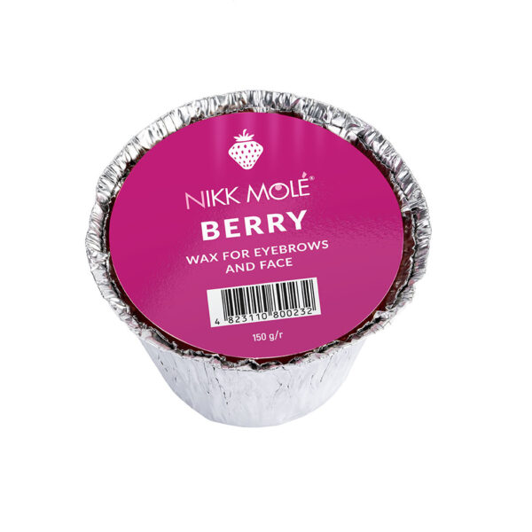 Віск Nikk Mole твердий для брів та обличчя (Berry) 150гр