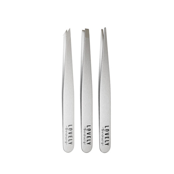 Set of silver tweezers Lovely Brows (3pcs)